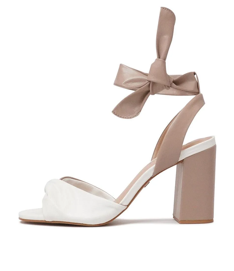 154038 White/ Nude Heels