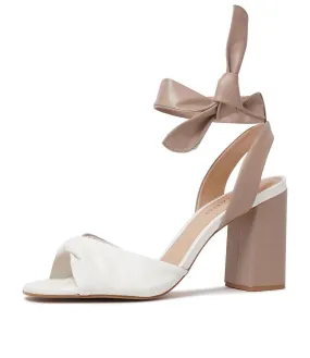 154038 White/ Nude Heels