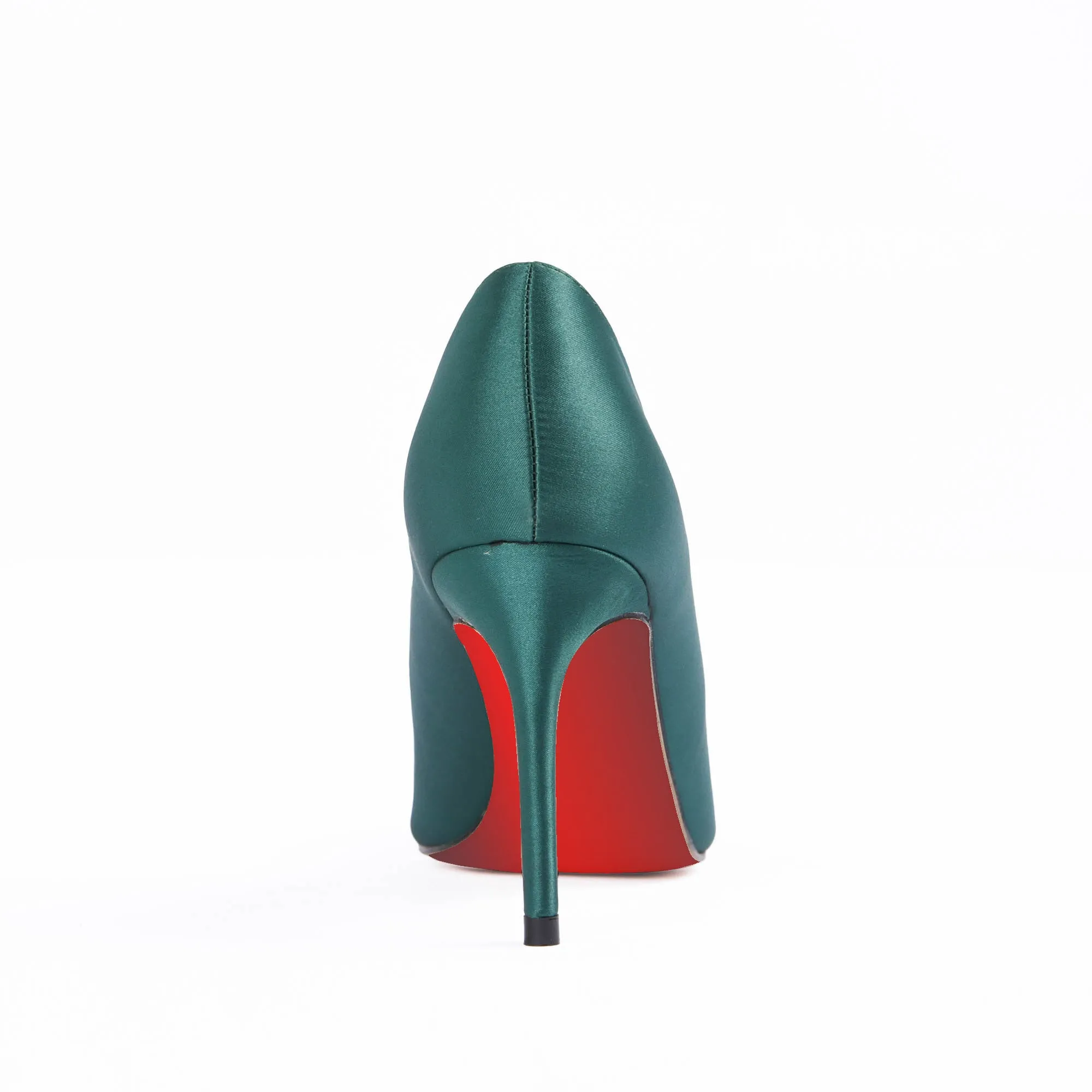 Chic Green Embellished High Heel Pumps | 432L-K