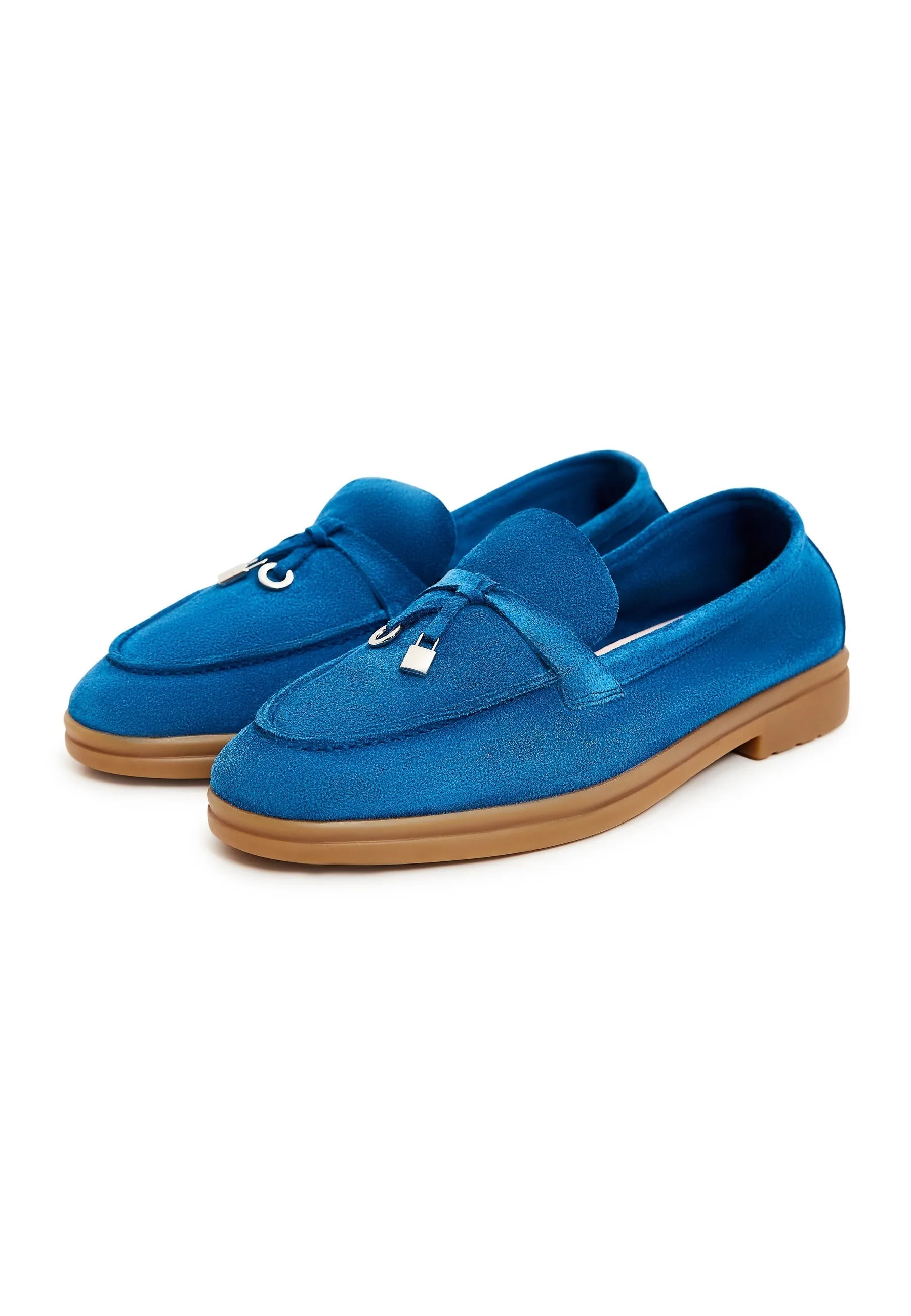 Classic Flat Sole Loafers - Blue