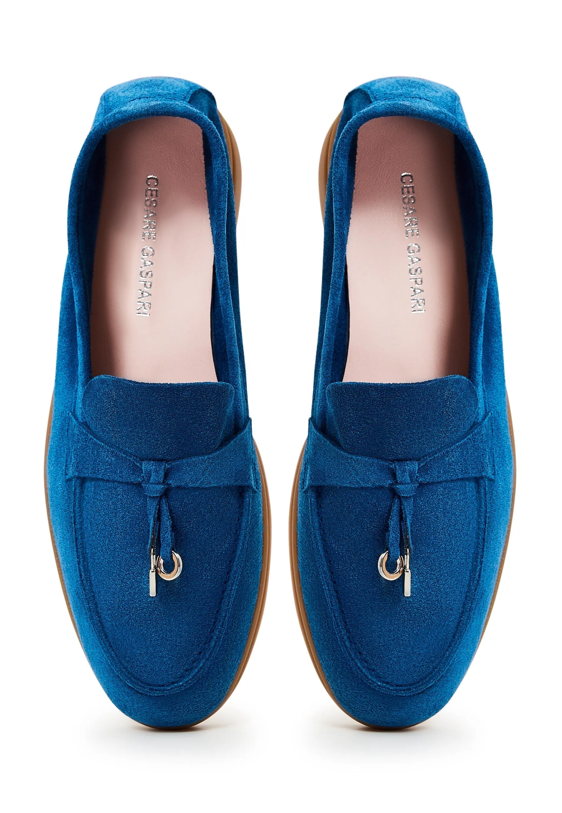 Classic Flat Sole Loafers - Blue