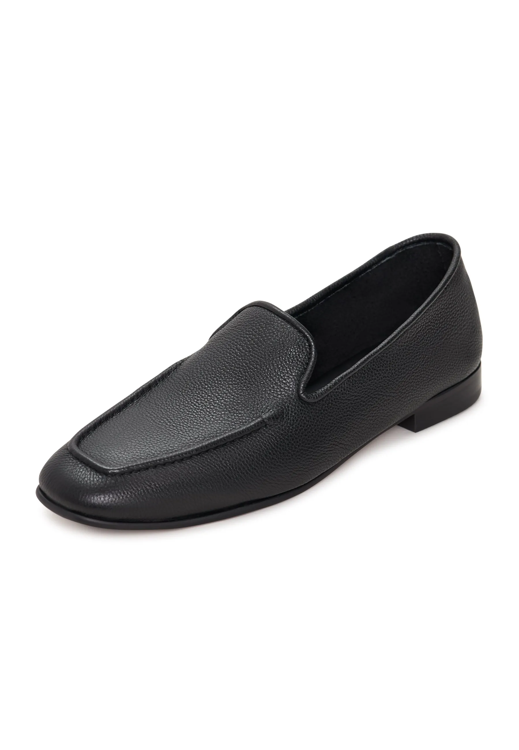 Classic Leather Loafers Lidia - Black