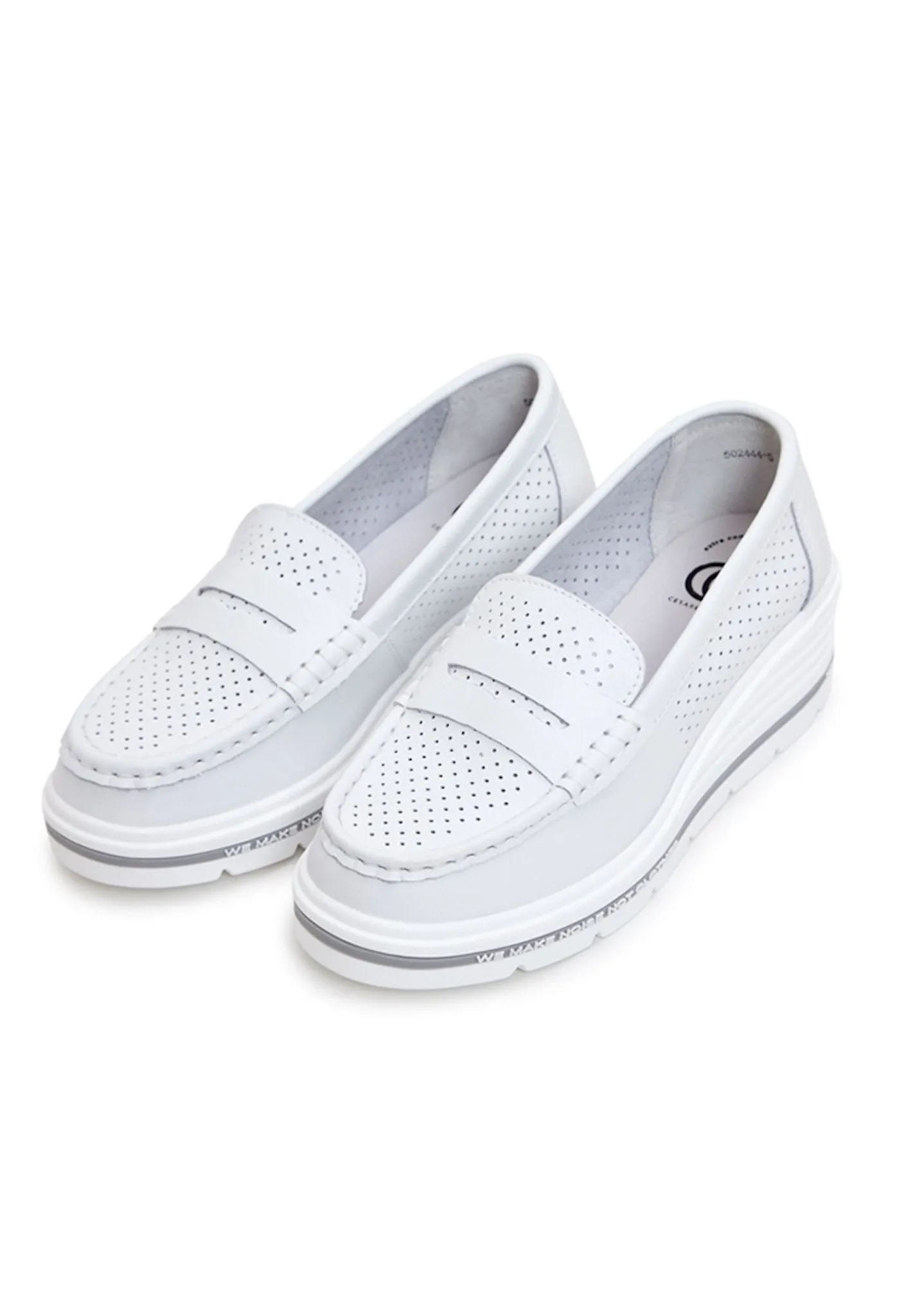 Classic Urban Platform Loafers - White