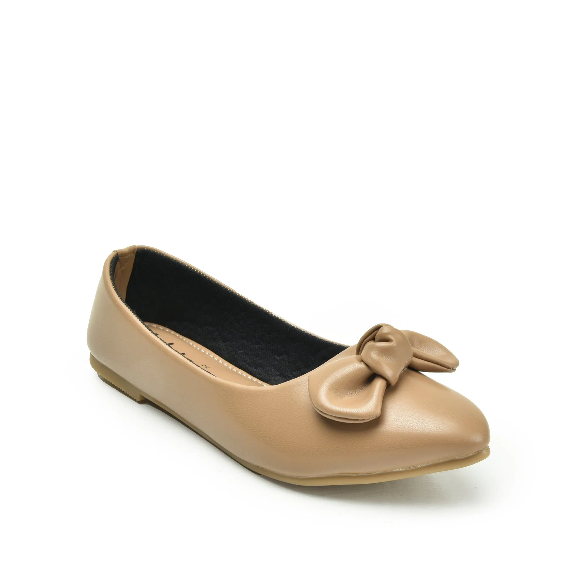 Elegant Beige Bow Ballet Flats | 434N-F