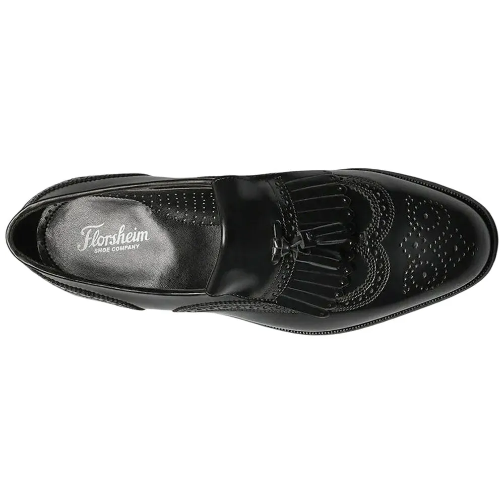 Florsheim Lexington Black Leather Kiltie Loafer