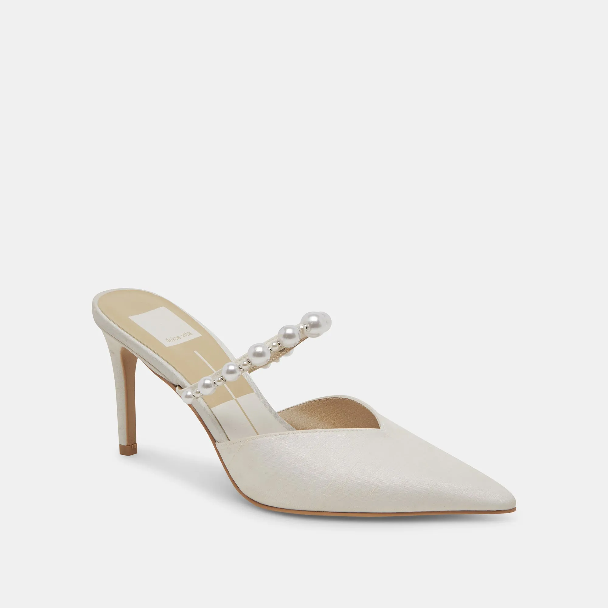 KANIKA PEARL HEELS VANILLA SILK