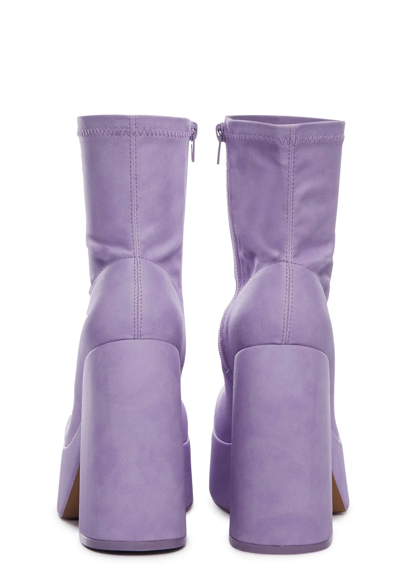 Lilac Platform Ankle Boots