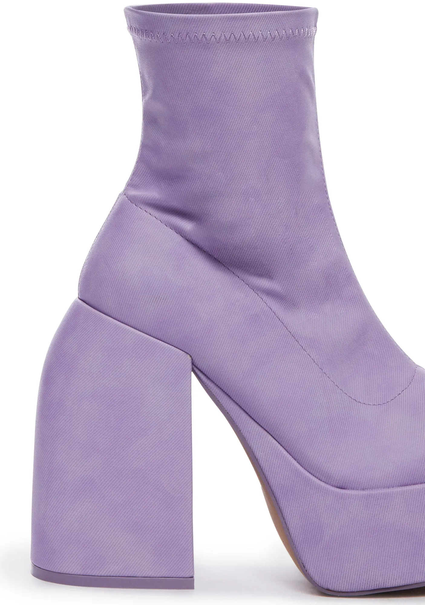 Lilac Platform Ankle Boots