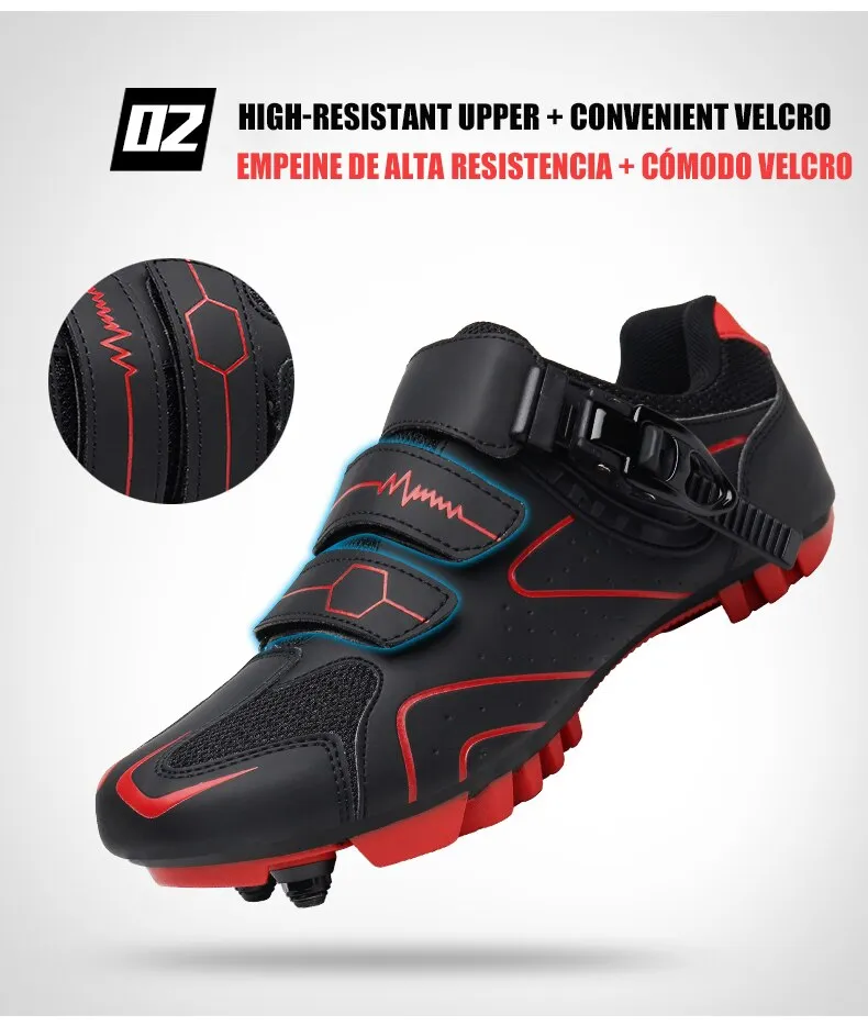 Men&#39;s Sneaker MTB Cycling Shoes Men Outdoor Sports  Self-Locking Nonslip Mountain Bike Sneakers Racing Women BicycleFootwear