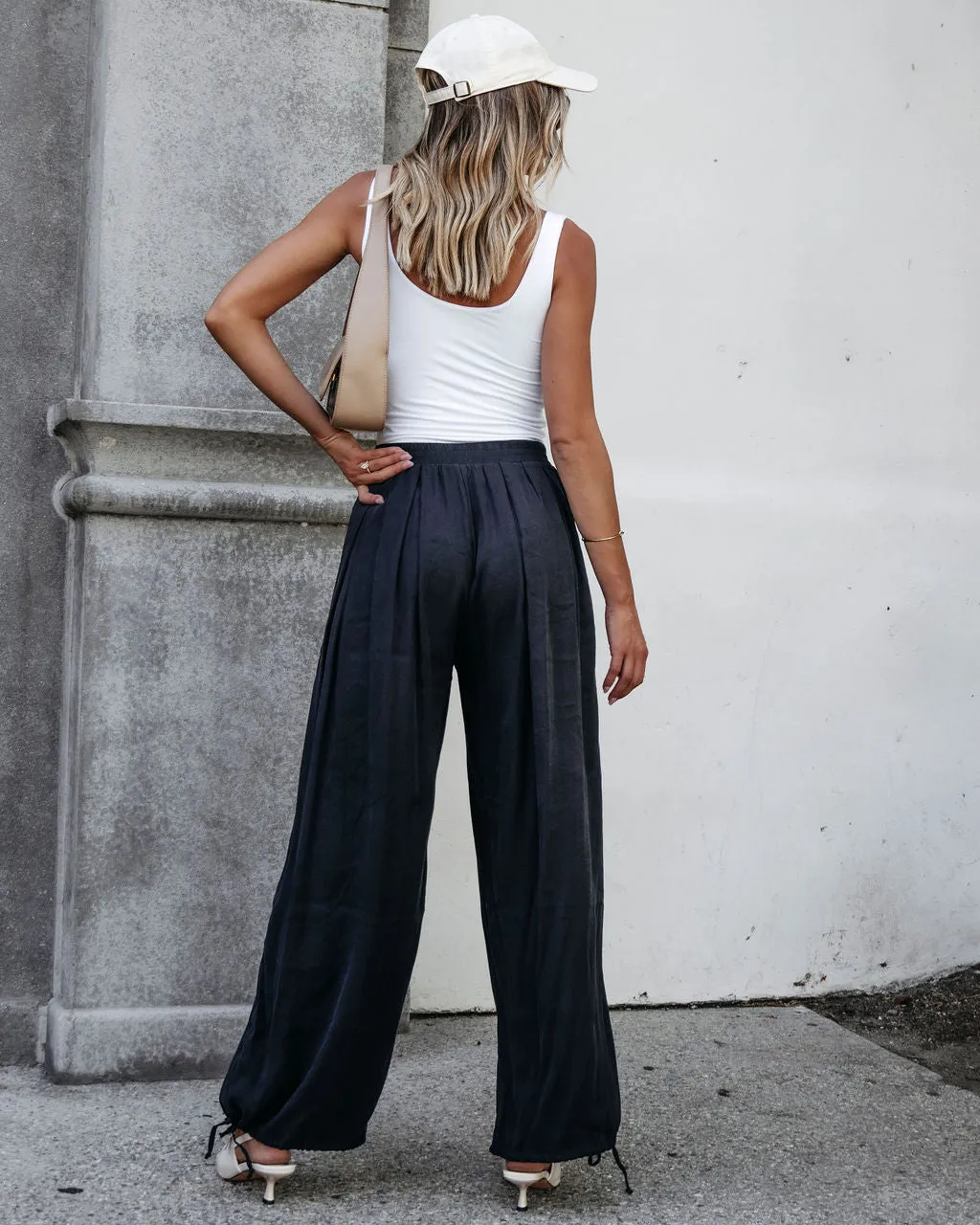 Muse By Magnolia Charcoal Parachute Pants - DOORBUSTER