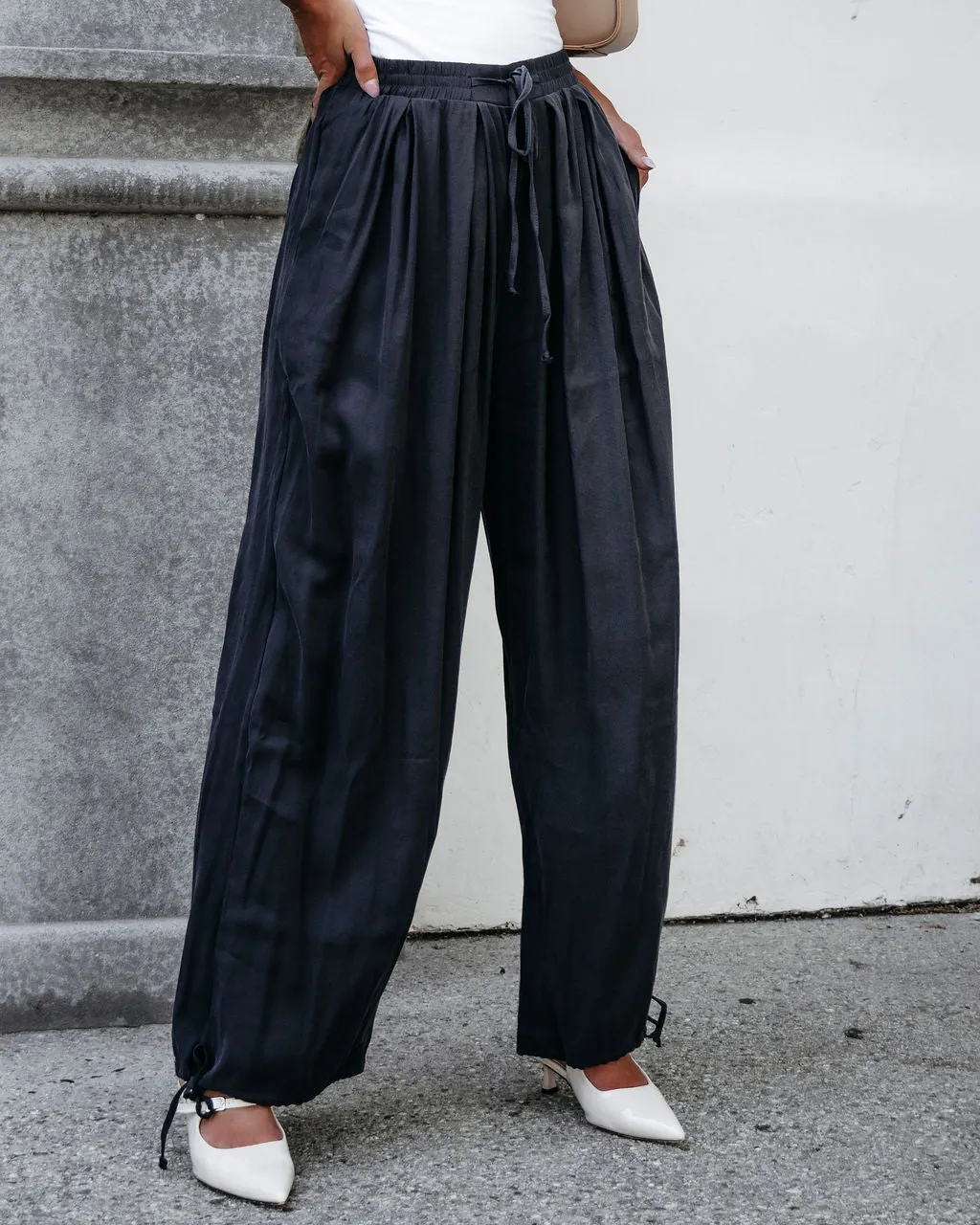 Muse By Magnolia Charcoal Parachute Pants - DOORBUSTER