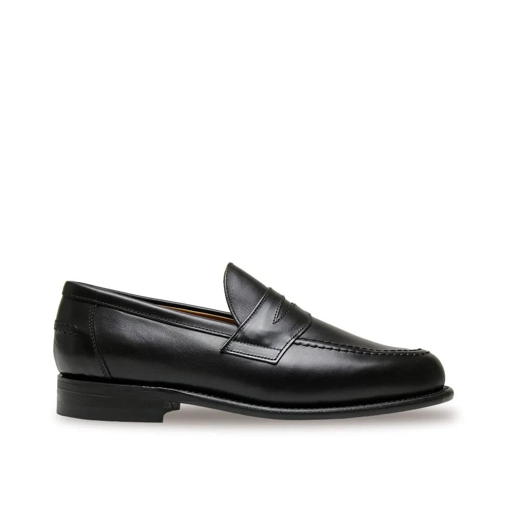 Sanders & Sanders Clive Black Leather Penny Loafer