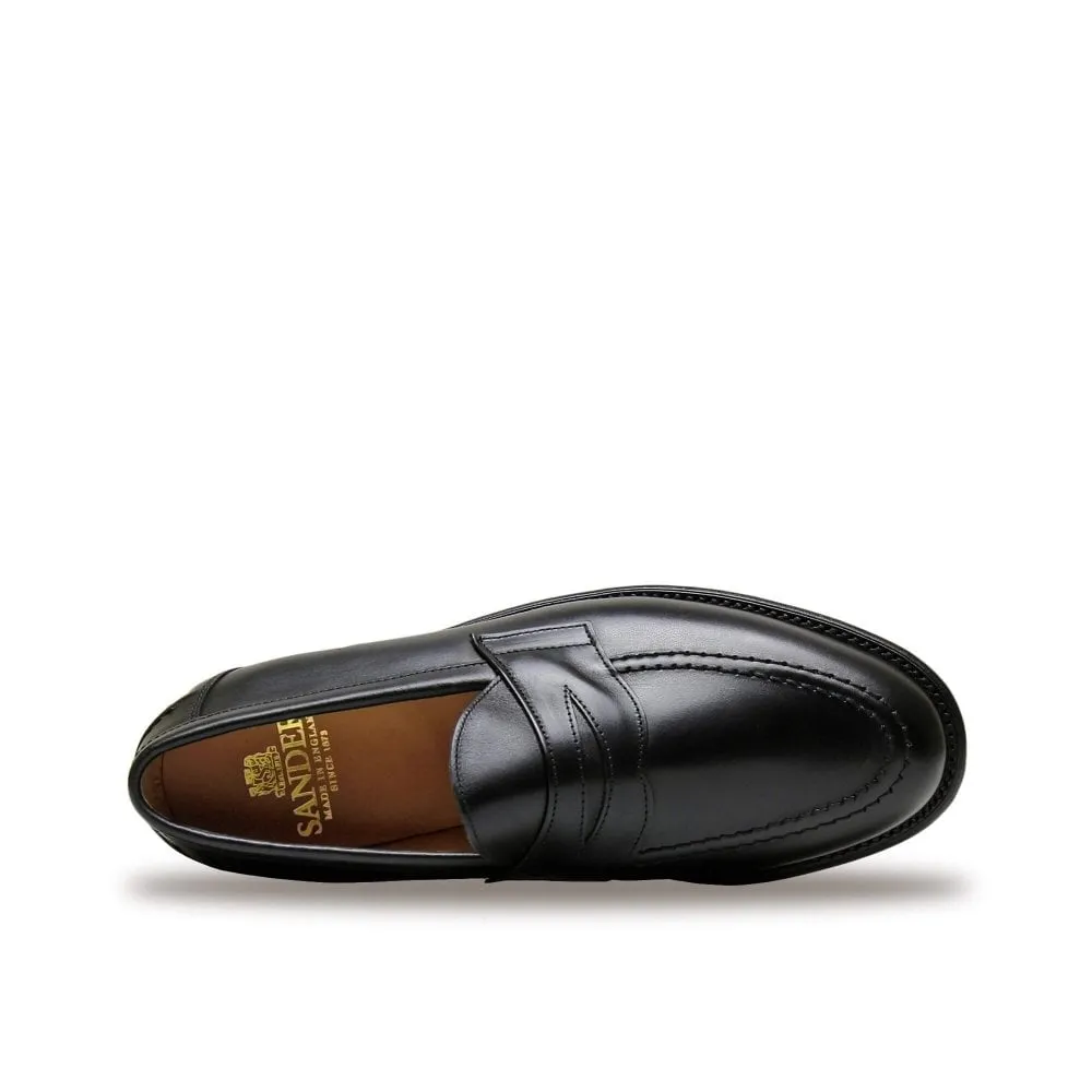 Sanders & Sanders Clive Black Leather Penny Loafer