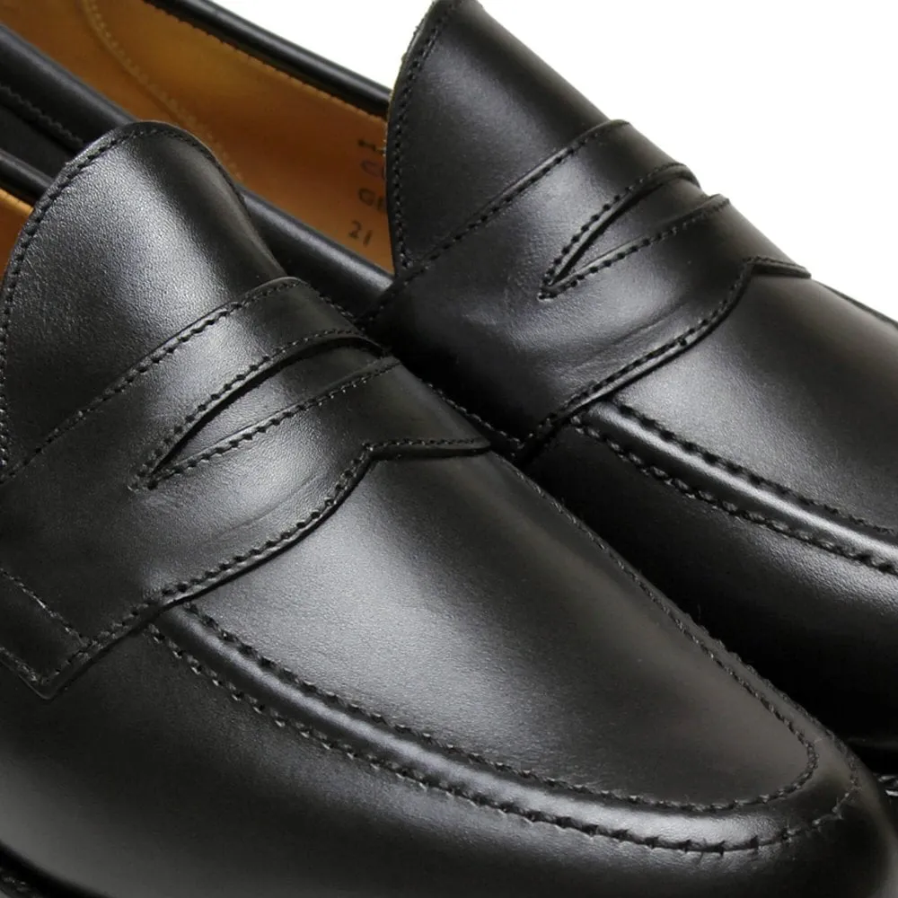 Sanders & Sanders Clive Black Leather Penny Loafer