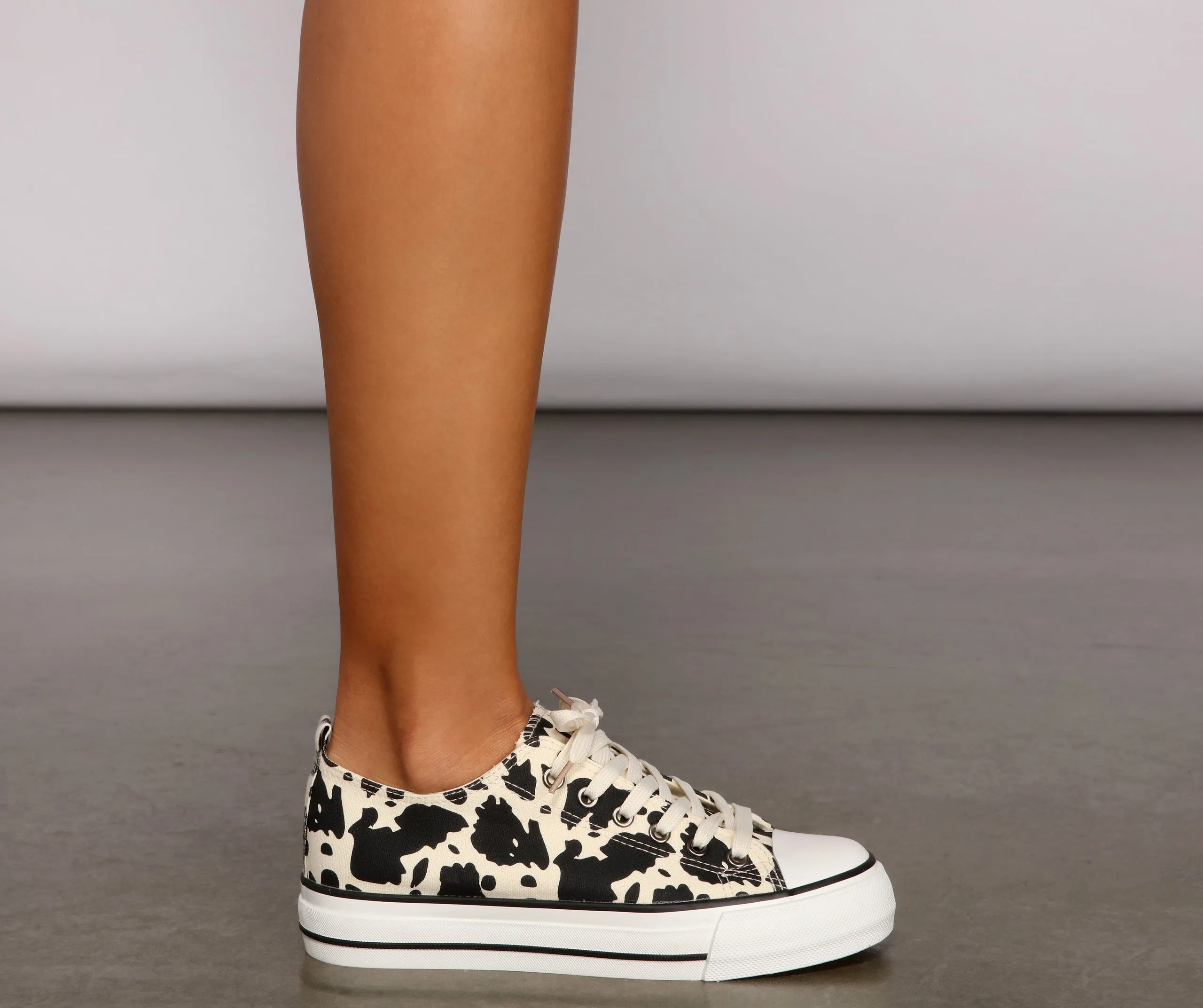 Trendy Cow Print Sneakers