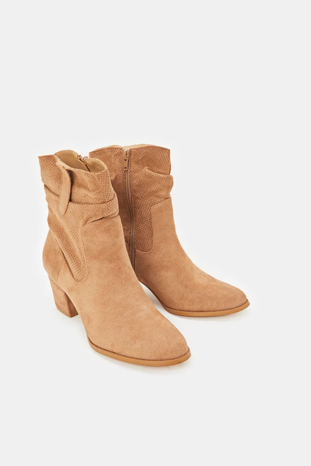 Women Beige Boots